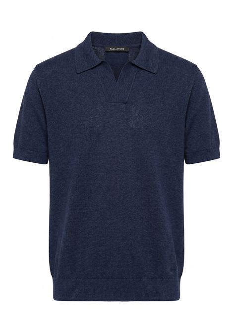 Polo in maglia Tagliatore blu in lino e cotone TAGLIATORE | Polo | KEITH GSE26-02598